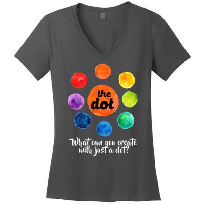 International Dot Day What Can You Create Women's V-Neck T-Shirt