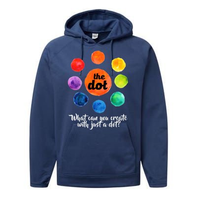 International Dot Day What Can You Create Performance Fleece Hoodie