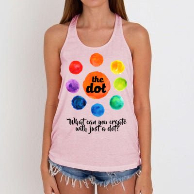 International Dot Day What Can You Create Women's Knotted Racerback Tank