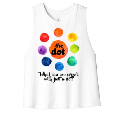 International Dot Day What Can You Create Women's Racerback Cropped Tank