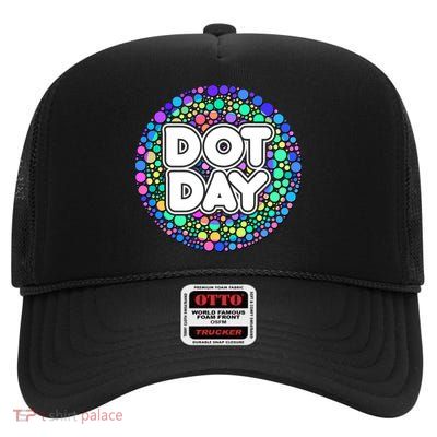 International Polka Dot Day High Crown Mesh Back Trucker Hat