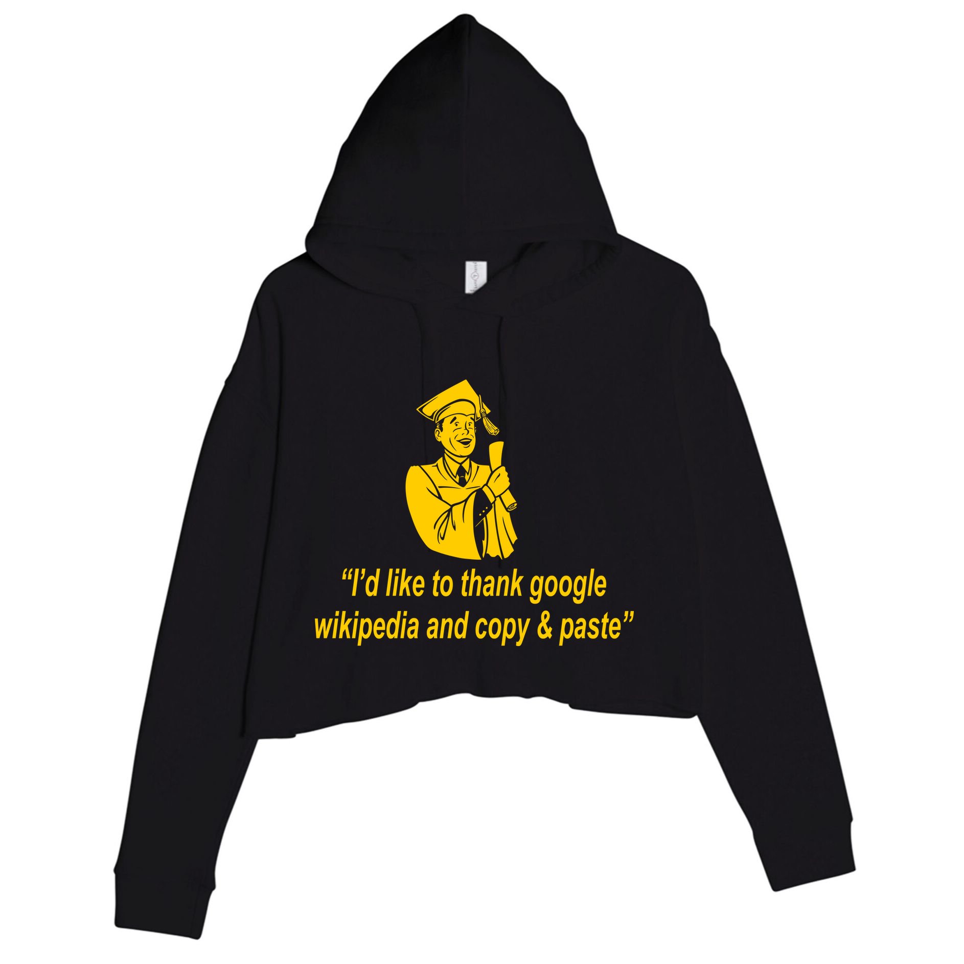 Internet Graduate Crop Fleece Hoodie