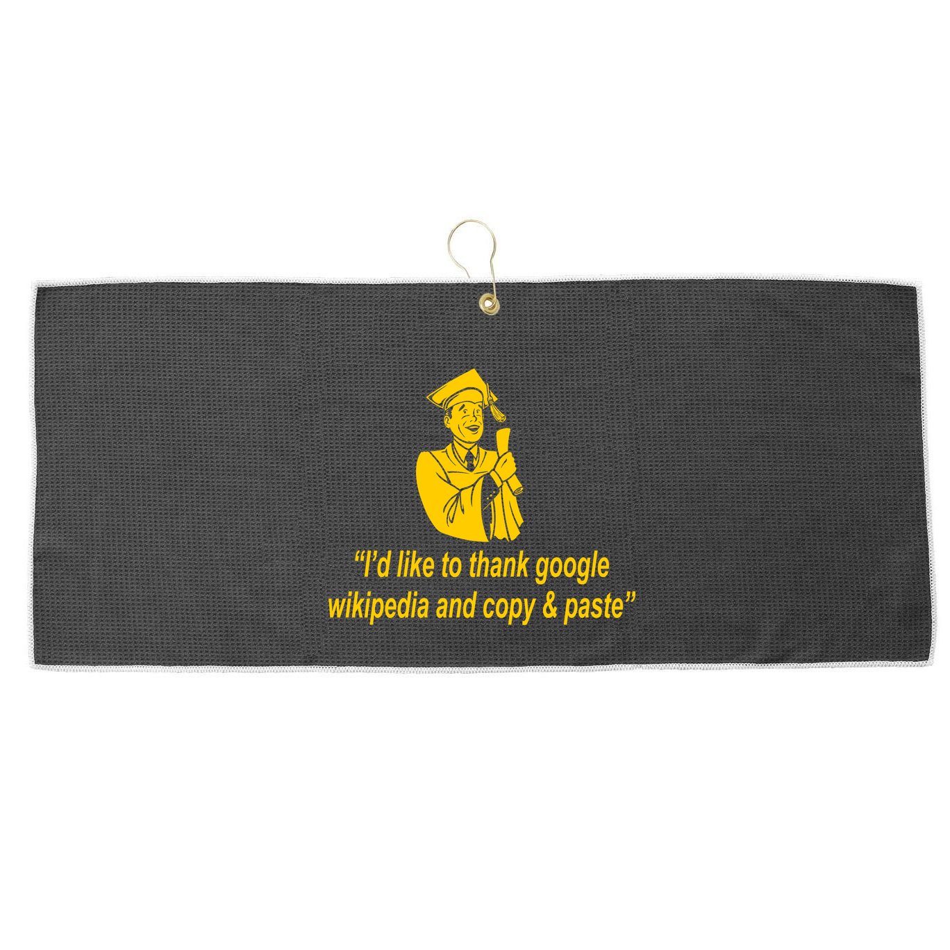 Internet Graduate Large Microfiber Waffle Golf Towel
