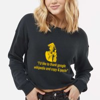 Internet Graduate Cropped Pullover Crew