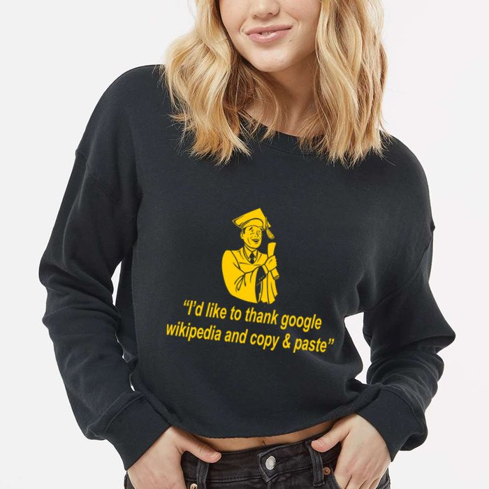 Internet Graduate Cropped Pullover Crew