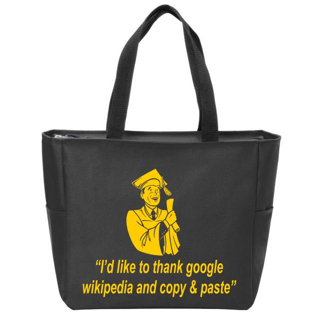 Internet Graduate Zip Tote Bag