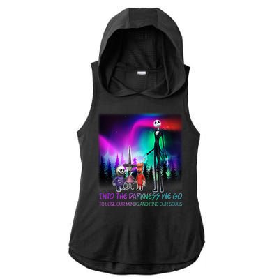 Into The Darkness We Go Ladies PosiCharge Tri-Blend Wicking Draft Hoodie Tank