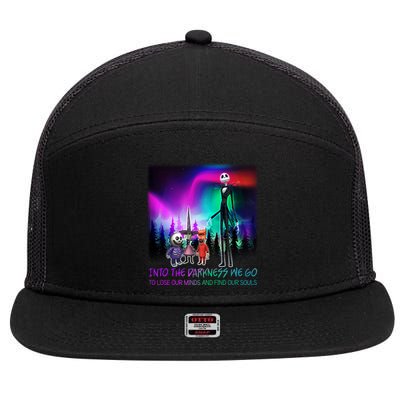 Into The Darkness We Go 7 Panel Mesh Trucker Snapback Hat