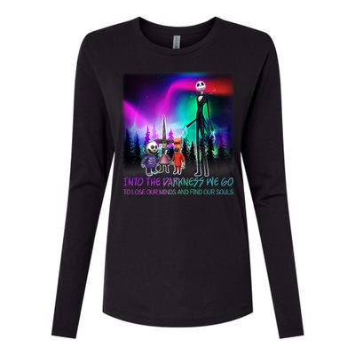 Into The Darkness We Go Womens Cotton Relaxed Long Sleeve T-Shirt