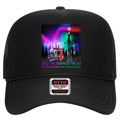 Into The Darkness We Go High Crown Mesh Back Trucker Hat