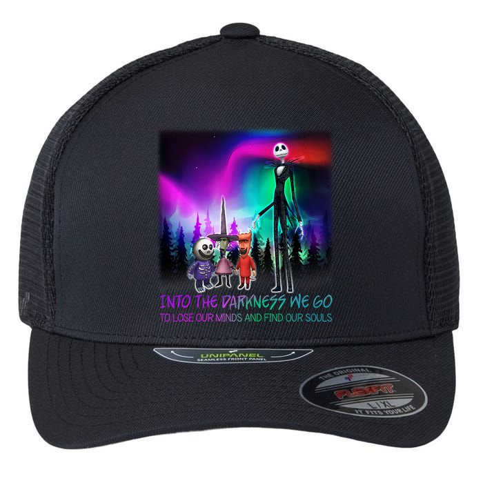 Into The Darkness We Go Flexfit Unipanel Trucker Cap