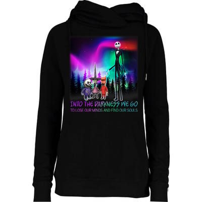 Into The Darkness We Go Womens Funnel Neck Pullover Hood