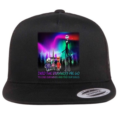 Into The Darkness We Go Flat Bill Trucker Hat