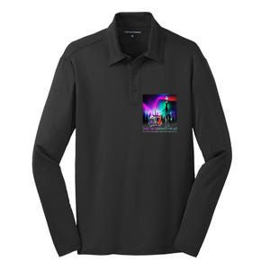 Into The Darkness We Go Silk Touch Performance Long Sleeve Polo