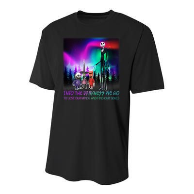 Into The Darkness We Go Youth Performance Sprint T-Shirt