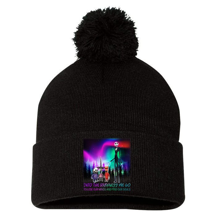 Into The Darkness We Go Pom Pom 12in Knit Beanie