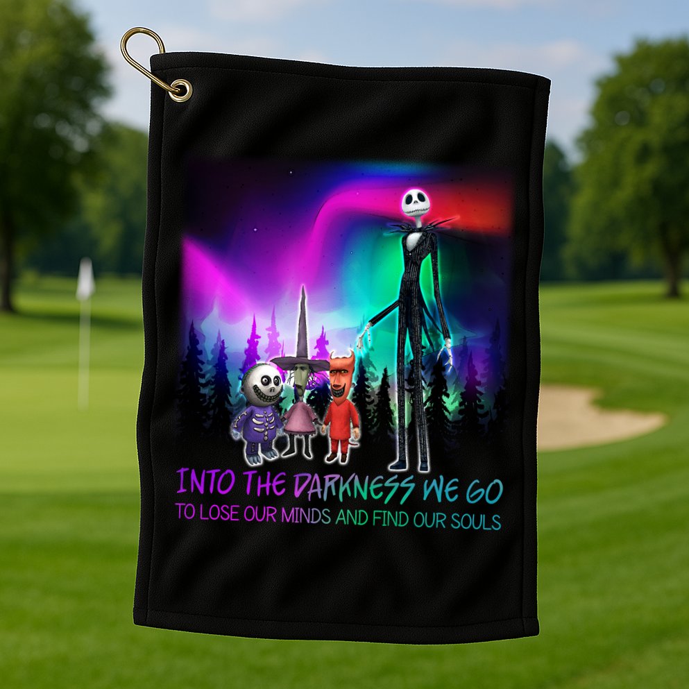 Into The Darkness We Go Golf Towel