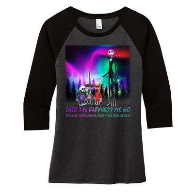 Into The Darkness We Go Women's Tri-Blend 3/4-Sleeve Raglan Shirt