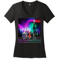 Into The Darkness We Go Women's V-Neck T-Shirt