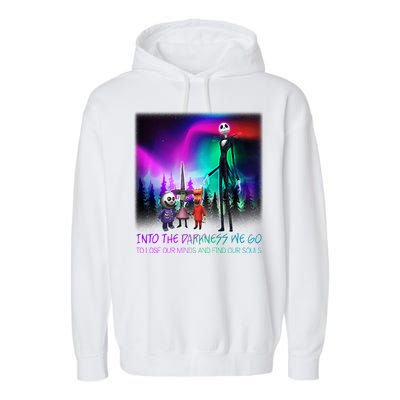 Into The Darkness We Go Garment-Dyed Fleece Hoodie