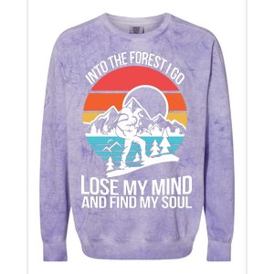 Into The Forest I Go Colorblast Crewneck Sweatshirt