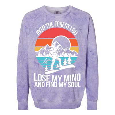 Into The Forest I Go Colorblast Crewneck Sweatshirt