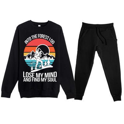 Into The Forest I Go Premium Crewneck Sweatsuit Set