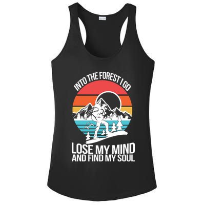 Into The Forest I Go Ladies PosiCharge Competitor Racerback Tank