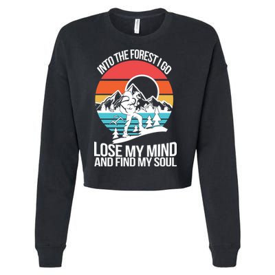 Into The Forest I Go Cropped Pullover Crew