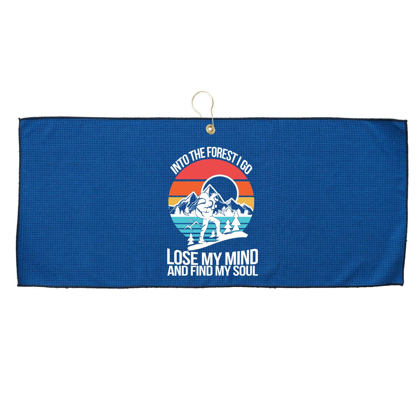 Into The Forest I Go Large Microfiber Waffle Golf Towel