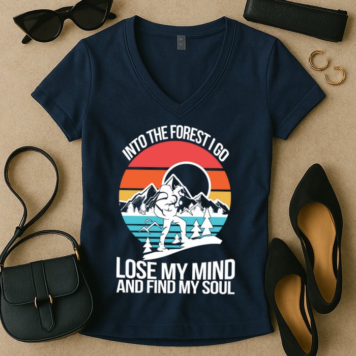 Into The Forest I Go Women's V-Neck T-Shirt