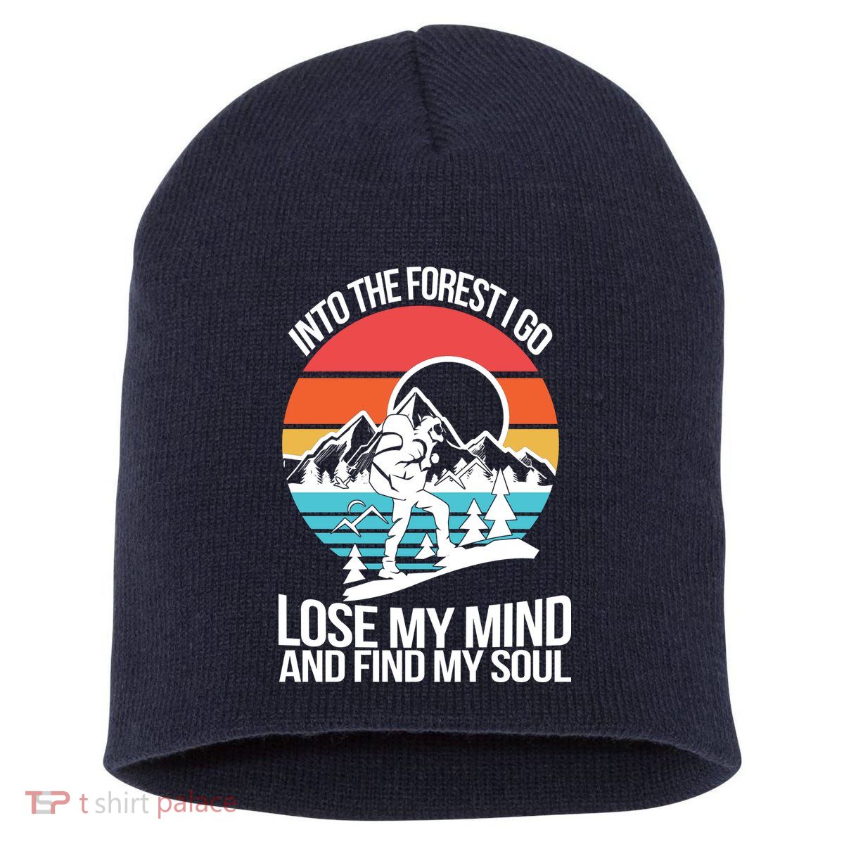 Into The Forest I Go Short Acrylic Beanie