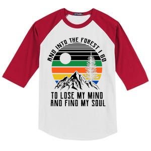 Into The Forest I Go To Lose My Mind And Find My Soul Kids Colorblock Raglan Jersey