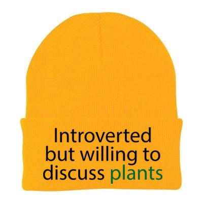 Introverted But Willing To Discuss Plants Knit Cap Winter Beanie