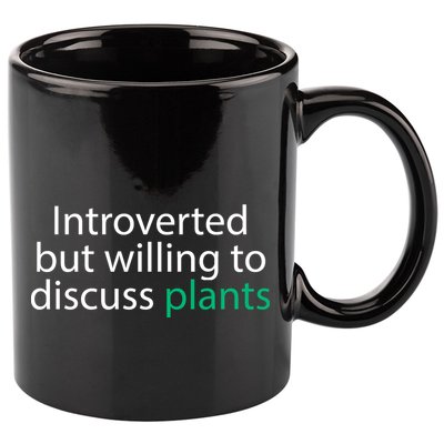 Introverted But Willing To Discuss Plants 11oz C Handle Ceramic Mug