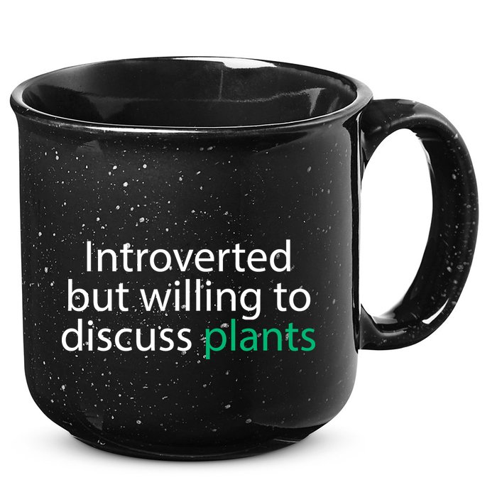 Introverted But Willing To Discuss Plants 15oz Campfire Ceramic Mug