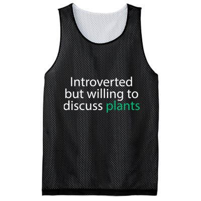 Introverted But Willing To Discuss Plants Mesh Reversible Basketball Jersey Tank