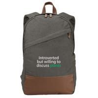 Introverted But Willing To Discuss Plants Cotton Canvas Backpack