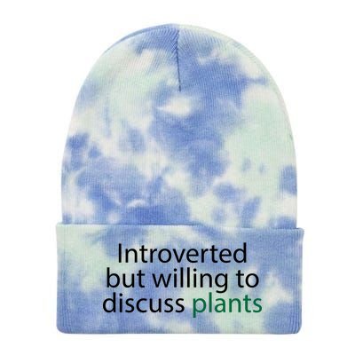 Introverted But Willing To Discuss Plants Tie Dye 12in Knit Beanie