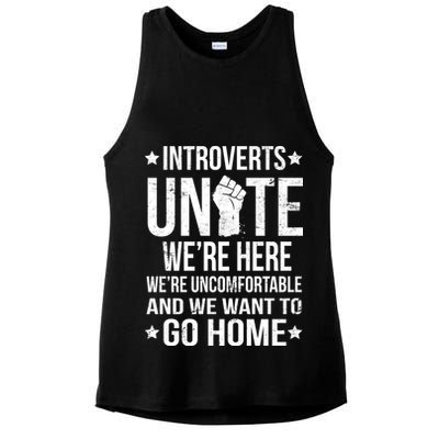 Introverts Unite Ladies PosiCharge Tri-Blend Wicking Tank