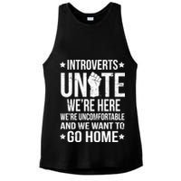 Introverts Unite Ladies PosiCharge Tri-Blend Wicking Tank