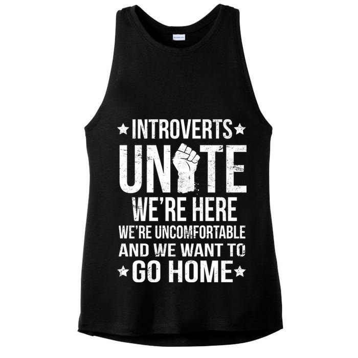 Introverts Unite Ladies PosiCharge Tri-Blend Wicking Tank
