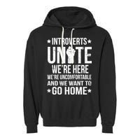 Introverts Unite Garment-Dyed Fleece Hoodie