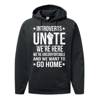 Introverts Unite Performance Fleece Hoodie