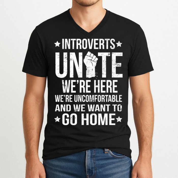 Introverts Unite V-Neck T-Shirt