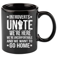 Introverts Unite 11oz C Handle Ceramic Mug