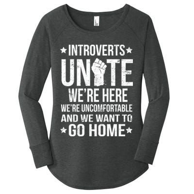 Introverts Unite Women's Perfect Tri Tunic Long Sleeve Shirt