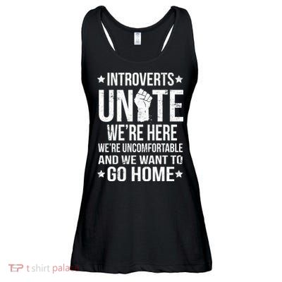 Introverts Unite Ladies Essential Flowy Tank