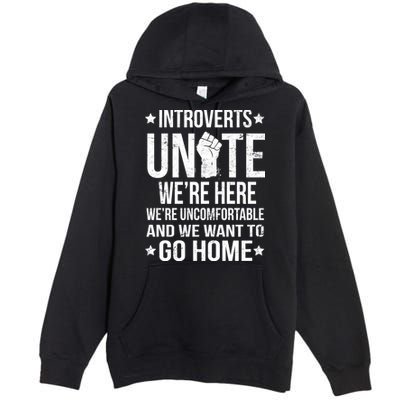Introverts Unite Premium Pullover Hoodie