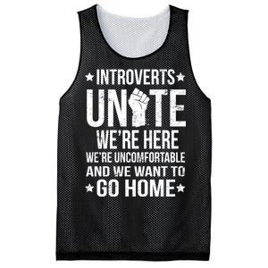 Introverts Unite Mesh Reversible Basketball Jersey Tank